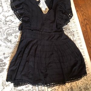 BRAND NEW urban outfitters black eyelet romper